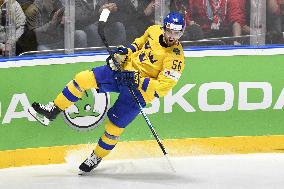 Erik Gustafsson, hockey player of Sweden, goal