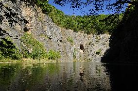 Little America, Czech Canyon, quarry, limestone, lake