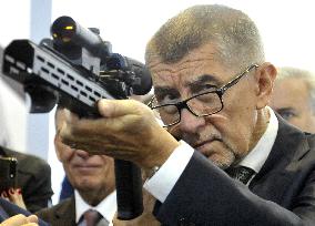 Andrej Babis, international trade fair of defence and security technology IDET