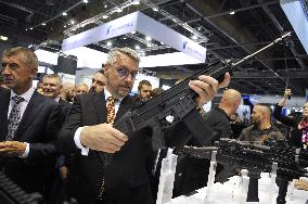 Andrej Babis, Lubomir Metnar, international trade fair of defence and security technology IDET