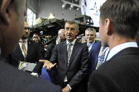 Andrej Babis, international trade fair of defence and security technology IDET