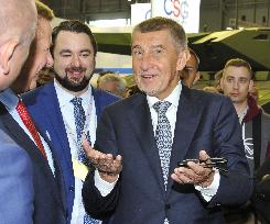 Andrej Babis, international trade fair of defence and security technology IDET