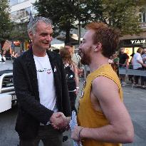 demonstration for Justice Minister Marie Benesova's resignation in Prague, Ivan Trojan, Mikulas Minar