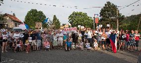 demonstration for Justice Minister Marie Benesova's resignation