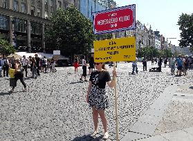 30th anniversary of Tiananmen Square massacre, symbolic renaming of Wenceslas Square in Prague