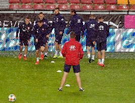 Czech soccer team, training