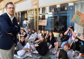 students strike for better climate protection in Prague, Pavel Cizinsky