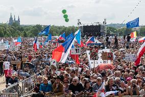 The largest Czech mass demonstration since 1989