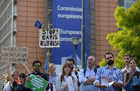 Czech expatriates in Belgium protest to support Czech demonstrations against PM Andrej Babis