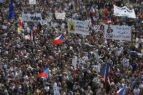 The largest Czech mass demonstration since 1989