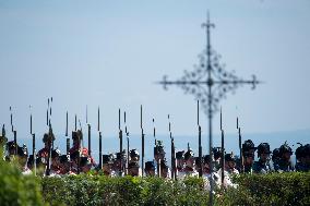 historical reenactment of the Battle of Koniggratz from 1866