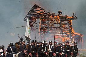 historical reenactment of the Battle of Koniggratz from 1866