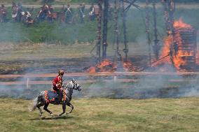 historical reenactment of the Battle of Koniggratz from 1866