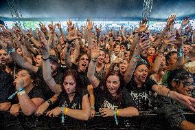 Music Festival Rock for People , The Amity Affliction, fans