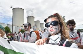 activists protest against the prolonged operation of the Chvaletice coal-powered plant