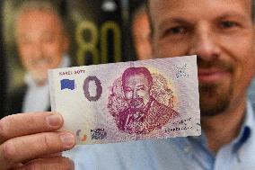 commemorative euro banknotes featuring legendary Czech singer Karel Gott's portrait were sold out