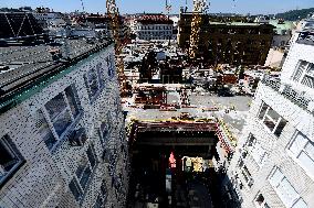 The Flow Building, construction site