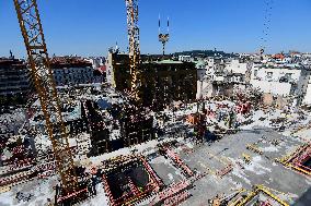 The Flow Building, construction site