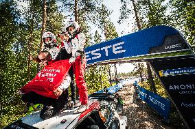 Ott Tanak, Martin Jarveoja, winners, Toyota Yaris WRC, WRC Rally Finland 2019