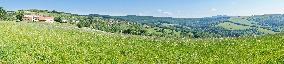 Zitkova Moravian Kopanice countryside, landscape, meadows, Kopanice Hotel, panorama