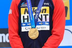 Gary HUNT, skokan do vody,medaile,detail,zlato