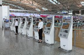 Seoul Incheon Airport check-in assistants