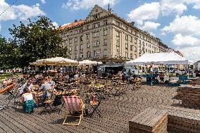 Victory square in Dejvice district, Prague, public space