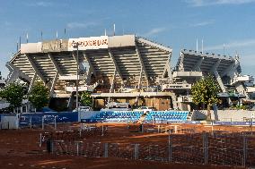 Tennis area Stvanice and stadium, Prague, tennis, curt, stadium