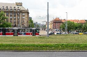 Victory square in Dejvice district, Prague