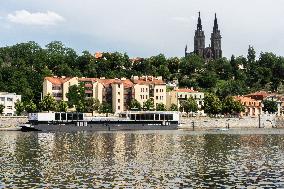 Rasin embankment and basilica of St.Peter and Paul at Vysehrad