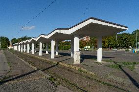 Tram station Branik, cubism, Prague, architecture