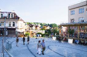 Post office, Dr. Veseleho street, Luhacovice Spa