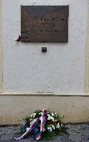memorial plaque to Stanislav Valehrach, victim of Czechoslovak armed forces in August 1969, Brno