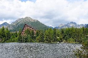 Strbske pleso in High Tatry, lake, mountains, nature