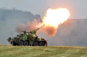 Joint Fires 2019, military exercise, self-propelled gun howitzer model 77 - DANA