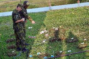 Joint Fires 2019, military exercise, soldiers, improvised battlefield relief map