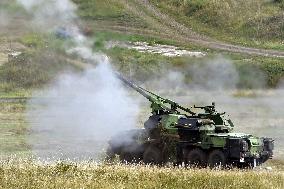 Joint Fires 2019, military exercise, self-propelled gun howitzer model 77 - DANA