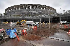 New National Stadium in Tokyo under construction