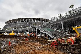 New National Stadium in Tokyo under construction