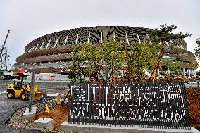 New National Stadium in Tokyo under construction