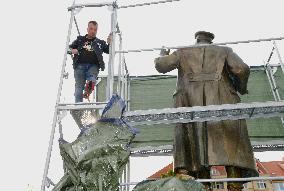 Jiri Cernohorsky, Konev's monument in Prague to be veiled, statue of Soviet Marshal Ivan Konev, protest, unveiling