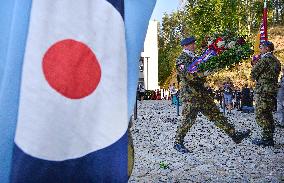 plaque commemorating former Czech RAF pilot Bedrich Kruzik was unveiled in Trebic