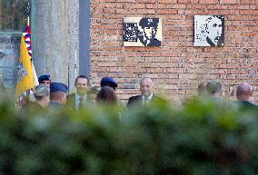 plaque commemorating former Czech RAF pilot Bedrich Kruzik was unveiled in Trebic