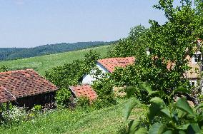 The house of the last Zitkova Goddesses Irma Gabrhelova, museum, Moravian Kopanice countryside