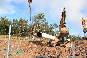 The Eugal pipeline building site