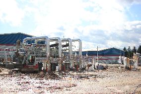 The Eugal pipeline building site