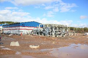 The Eugal pipeline building site