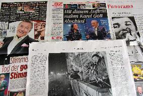 German newspaper published on 4 October 2019 is a large reminder of Karel Got