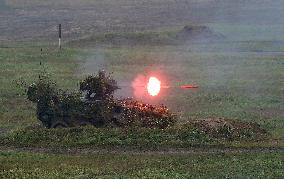 International exercise Czech Lion 2019, soldier, soldiers, armored vehicle Pandur