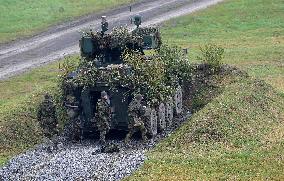 International exercise Czech Lion 2019, soldier, soldiers, armored vehicle Pandur